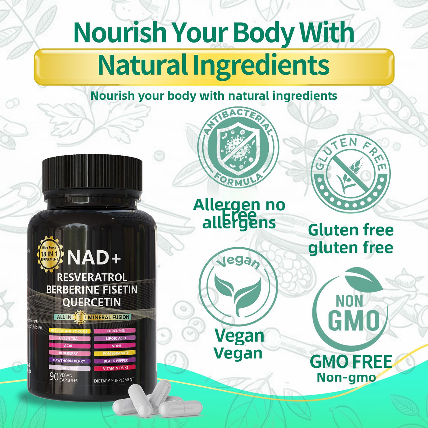 NAD+ Polyphenol Stack 18-in-1